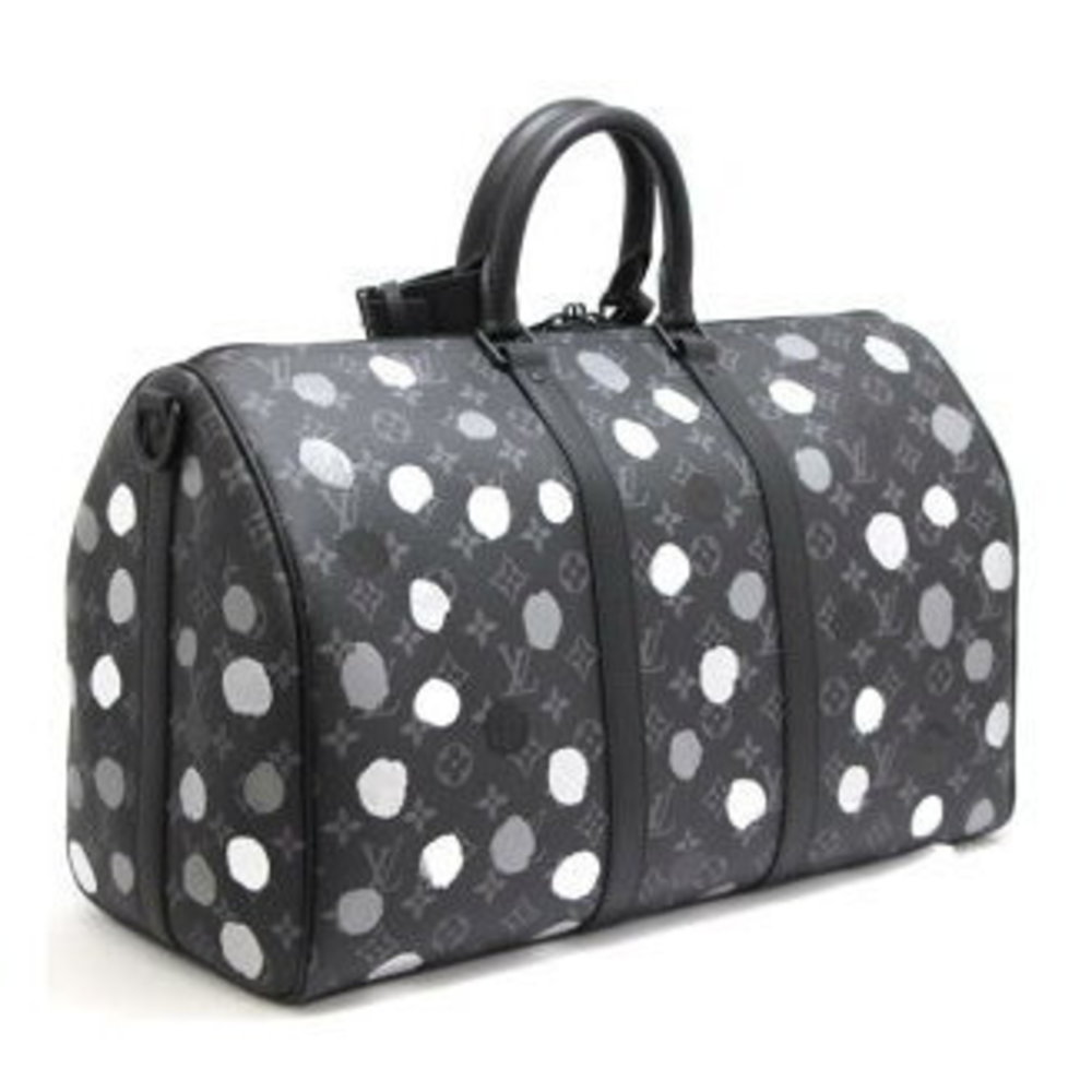 LOUIS VUITTON Yayoi Kusama Eclipse Keepall Bandouliere Bag Black